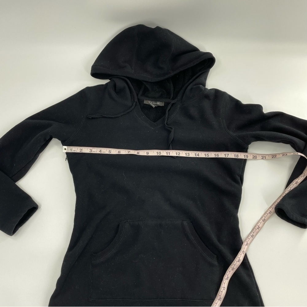 Tahari Soft Fleece Lined Hoodie Tunic / Mini Dress - Picture 9 of 11